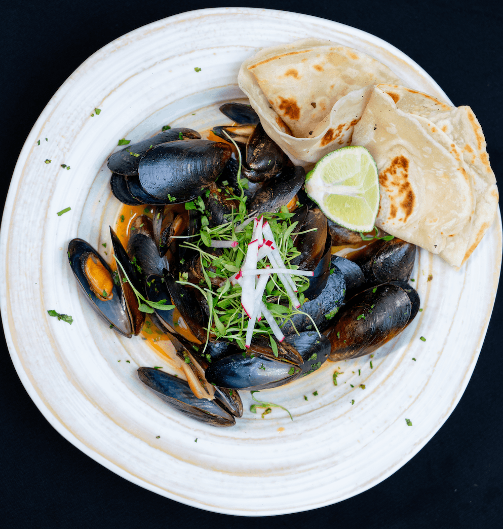Mussels with a Sonoran Tomato Broth